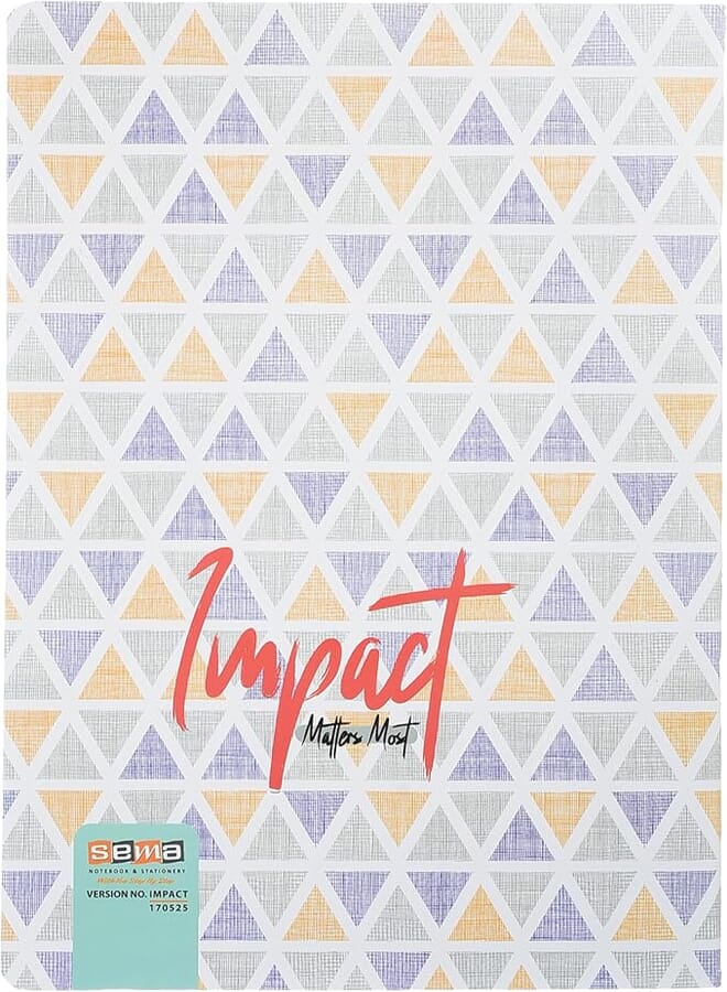 Sema Impact 56-Sheet Notebook: Creative Ruled Design, 29.5x20.8 cm, Perfect for Learning in Multicolor